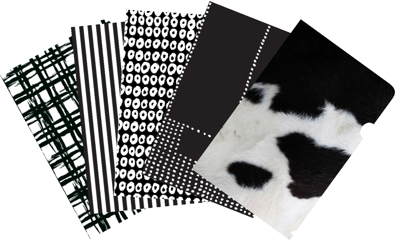 Monochrome mixed pack of 5 document covers