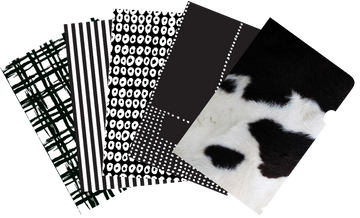 Monochrome mixed pack of 5 document covers
