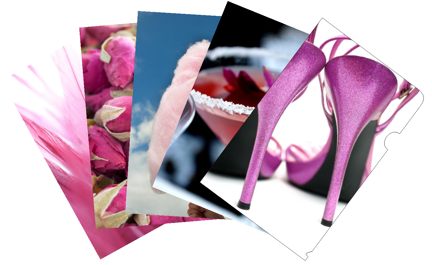 Tickled Pink mixed pack of 5 document covers