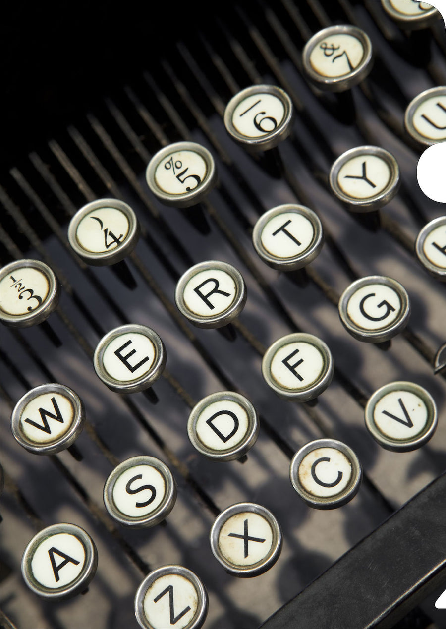 Typewriter Keys Document Cover