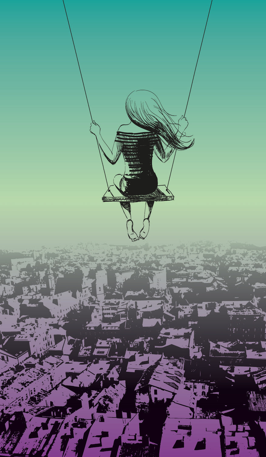Girl on Swing School Book Cover