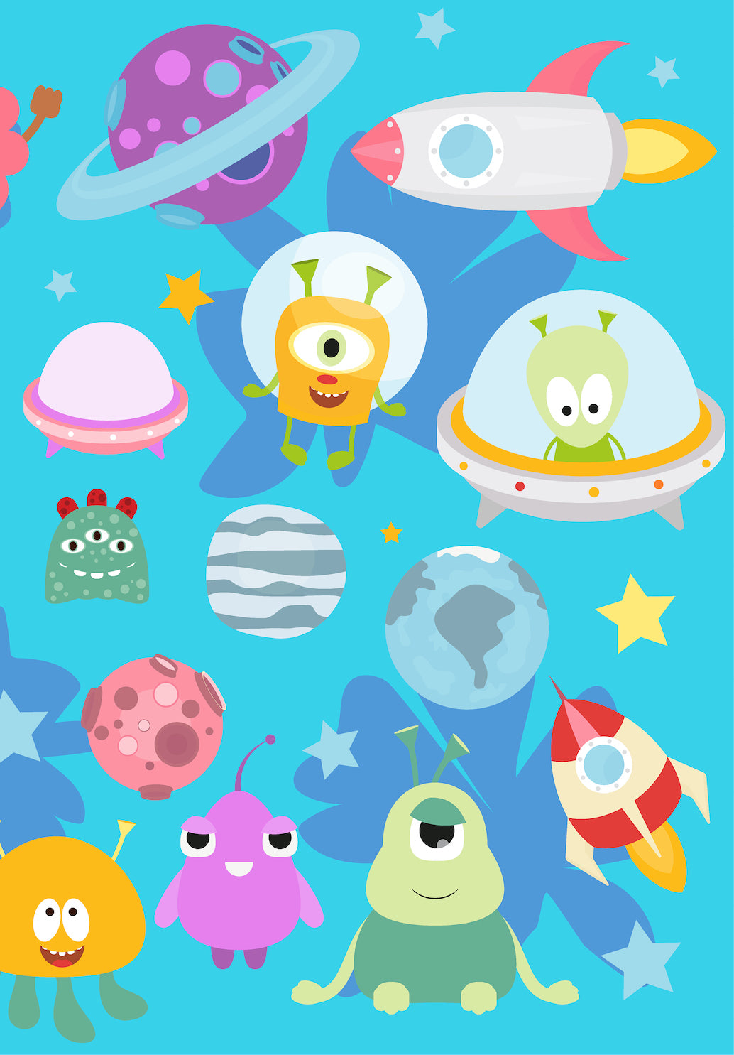 Aliens Well Child Notebook Cover